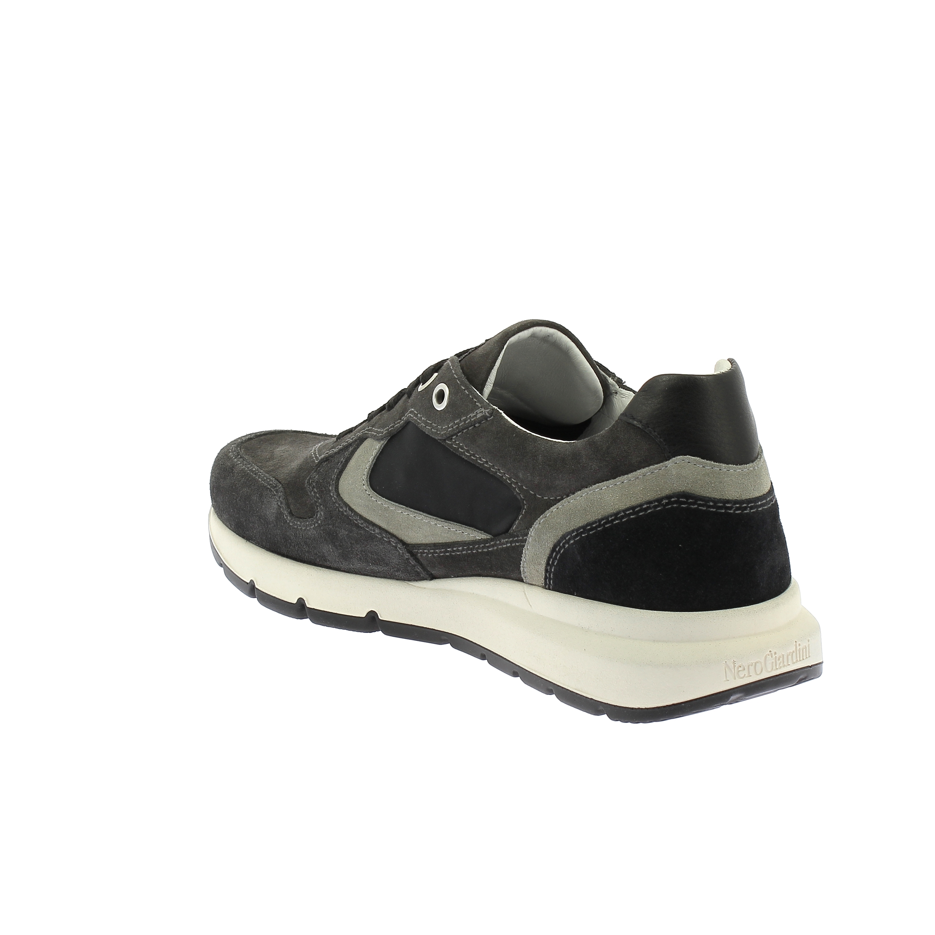 Sneakers nero giardini grigio deals